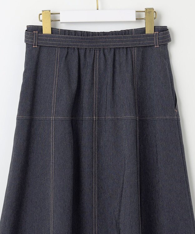 ANY SIS L 【洗える】マリンディテールシャンブレー スカート シャンブレー