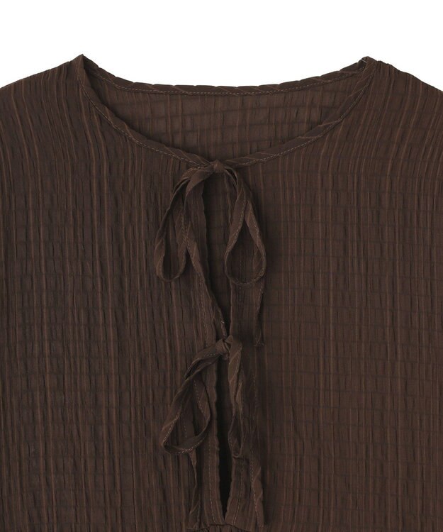 earth music&ecology アソートラッフルブラウス Brown