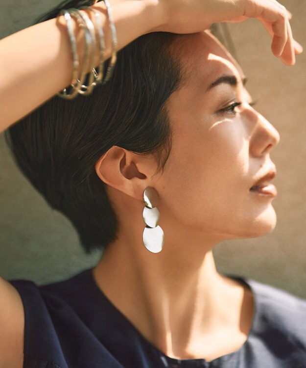 自由区 スリーサークル イヤリング シルバー