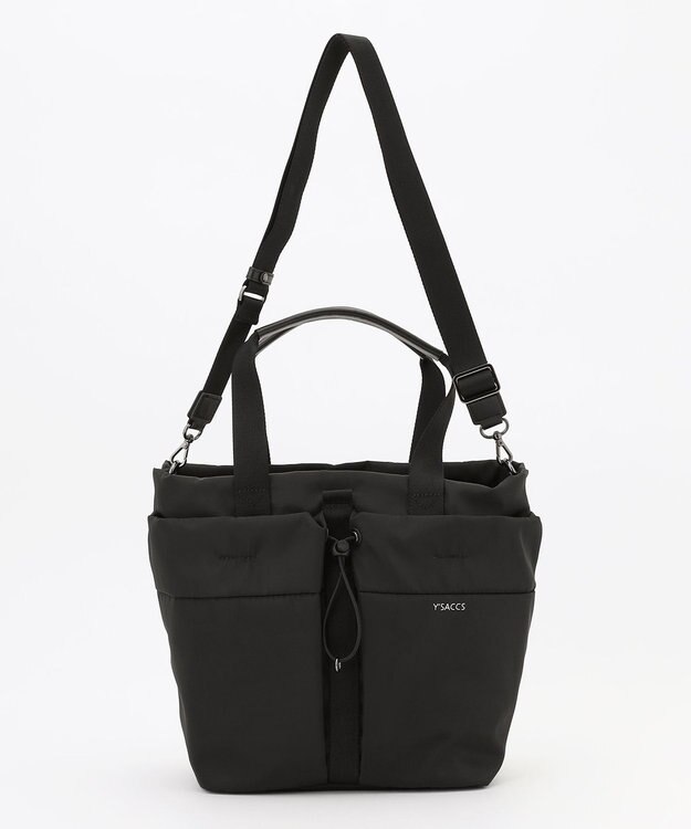 Y'SACCS ドローストリング コンビカラー2WAYトート ブラック