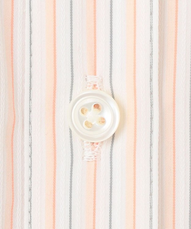 J.PRESS LADIES 【洗える】BEZ VEGA シャツカラー ブラウス ホワイト×ピンク系