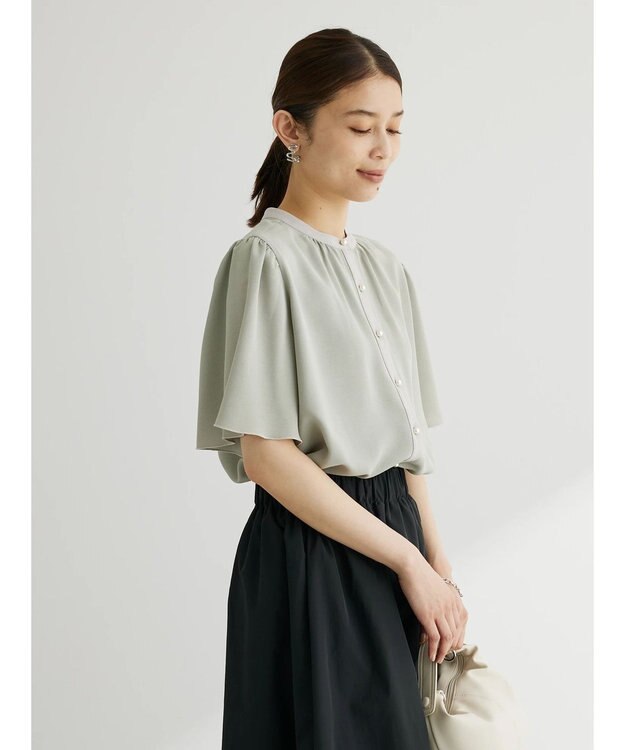 Green Parks ・ＥＬＥＮＣＡＲＥ　ＤＵＥ　バイカラーブラウス Light Khaki