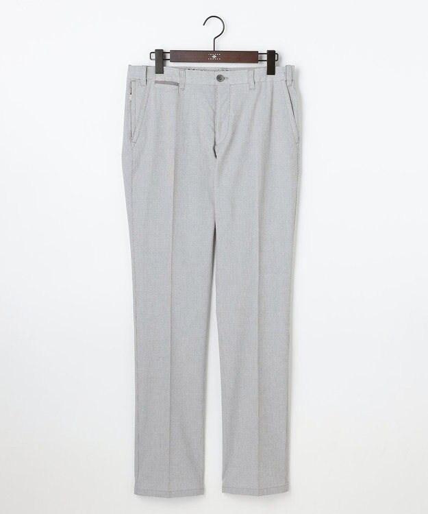 JOSEPH ABBOUD 【キングサイズ・ウエストも伸びる!オーガニックコットン使用】ムリネサマー パンツ ライトグレー系