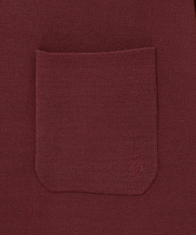 自由区 S レーヨンストレッチ カーディガン ボルドー