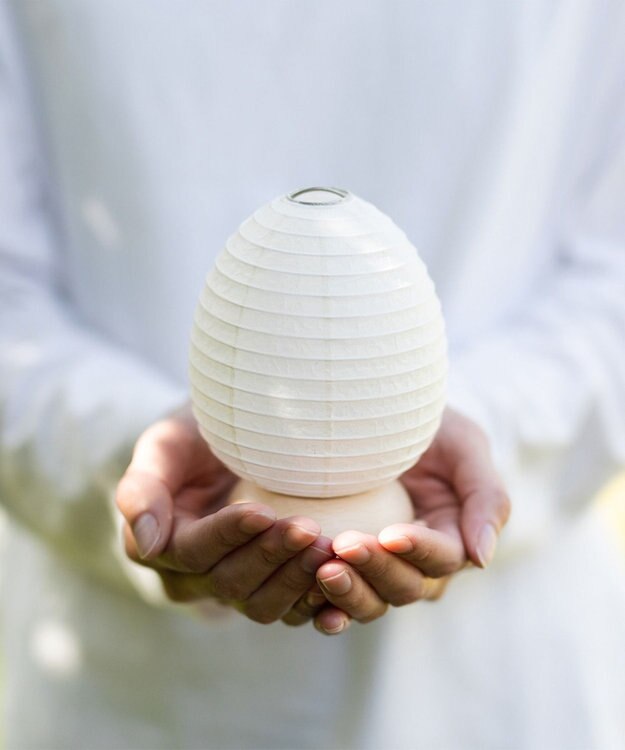 ちょうちん堂 【あかり道】〈手書絵付〉サクラスミレ ちょうちん ライト ホワイト