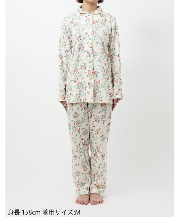 パジャマ 長袖 長ズボン 綿混(本体) あったか ミントン 3Lまで