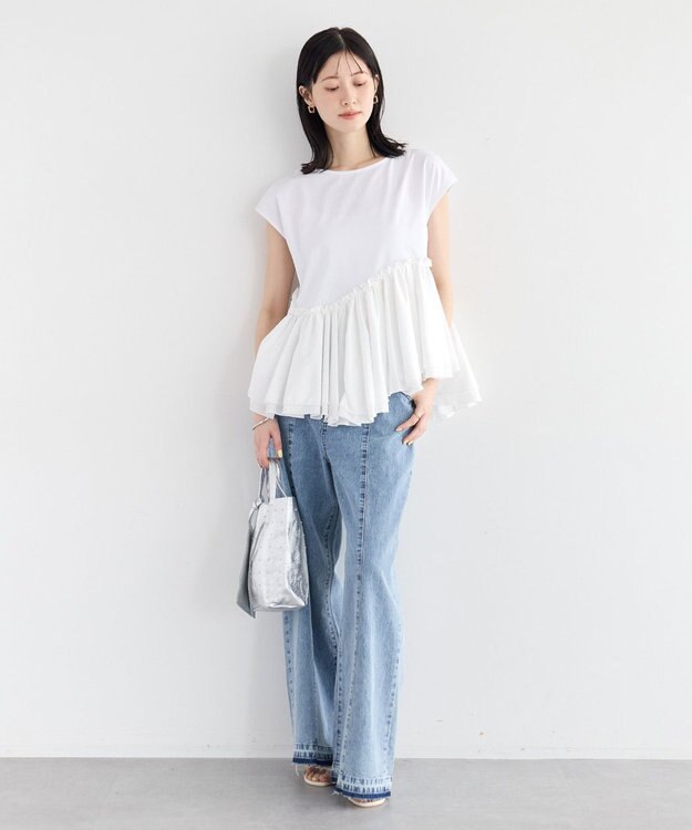 YECCA VECCA 綿麻バギーデニムパンツ Light Indigo