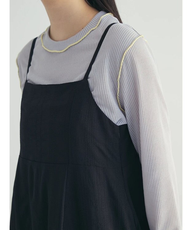Green Parks ａ．バックギャザーキャミワンピース Black