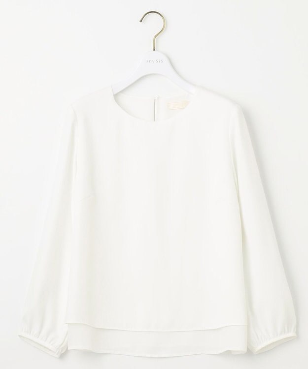ANY SIS 【洗える】レイヤードヘム ブラウス オフ