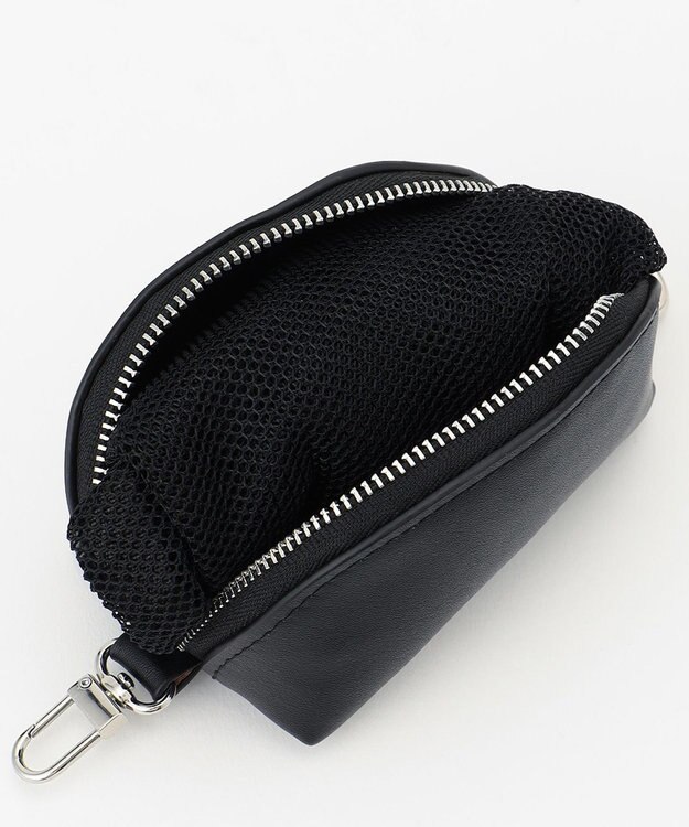 ICB 【人気のためさらに新色追加・全5色展開】 3ピースチャームバッグ ブラック×千鳥柄