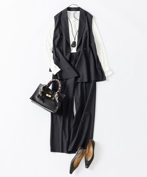 23区 Ratti アブストラクトプリント スカーフ オレンジプリント