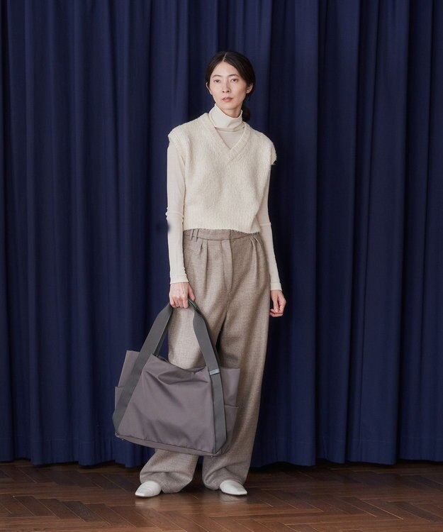 MIYABIYA LAQUOH【撥水加工】ミニマルナイロントート (L) カーキ