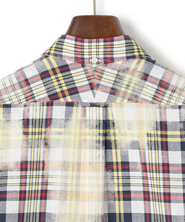 J.PRESS MEN 【J.PRESS ORIGINALS】India Madras Discharge Print Shirt ネイビー系3