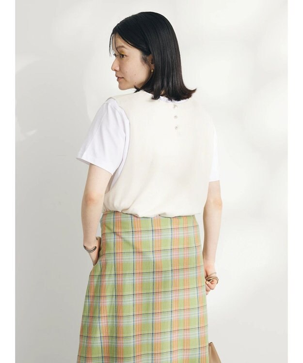 CRAFT STANDARD BOUTIQUE ＳＥＴ　カットプルオーバー＋ニットベスト Ivory