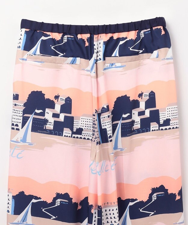 GRACE CONTINENTAL マリンプリントイージーパンツ ピンク