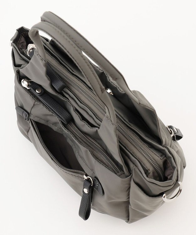 LA BAGAGERIE 【MONICA】ラウンド2WAYミニトートバッグ ダークグレー