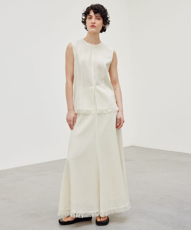 BEIGE， 【洗える】CANNET / ノースリーブブラウス Ecru