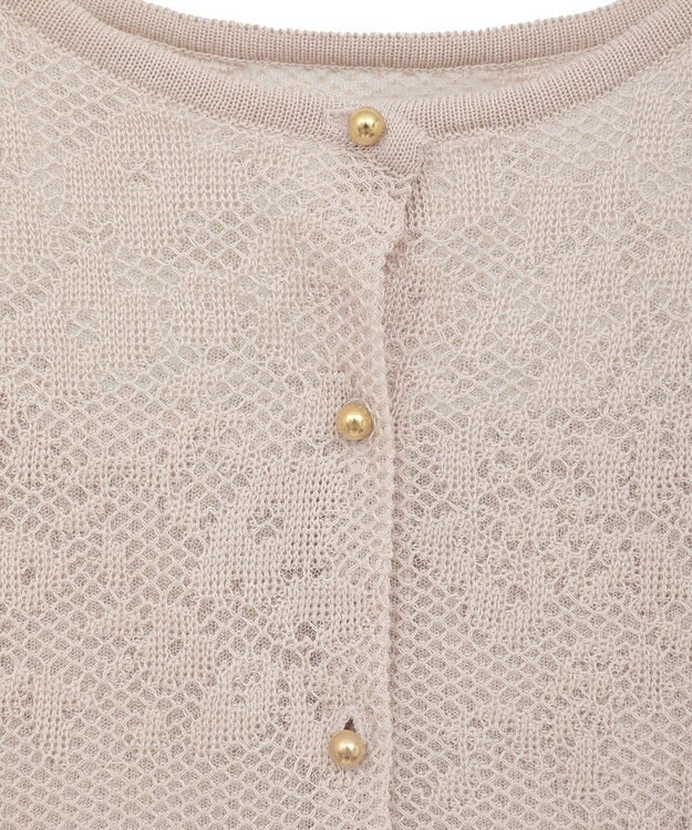 YECCA VECCA 【2点SET】インナーセットレース柄カーディガン Light Beige
