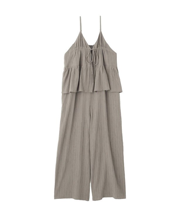 Green Parks ジャガードフリルサロペット Gray