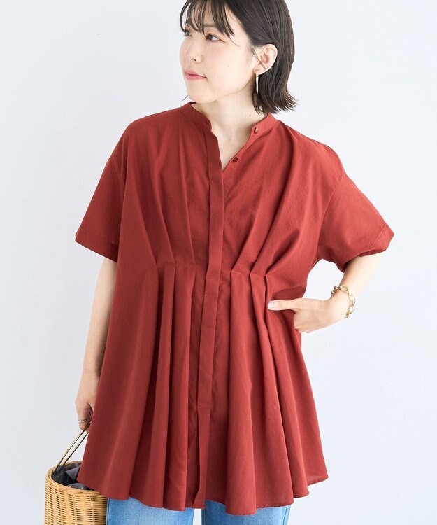 Green Parks ウエストタックシャツチュニック Terracotta