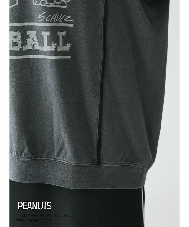 CRAFT STANDARD BOUTIQUE 【ユニセックス】PEANUTS/スヌーピー 切り替えTシャツ Charcoal Gray
