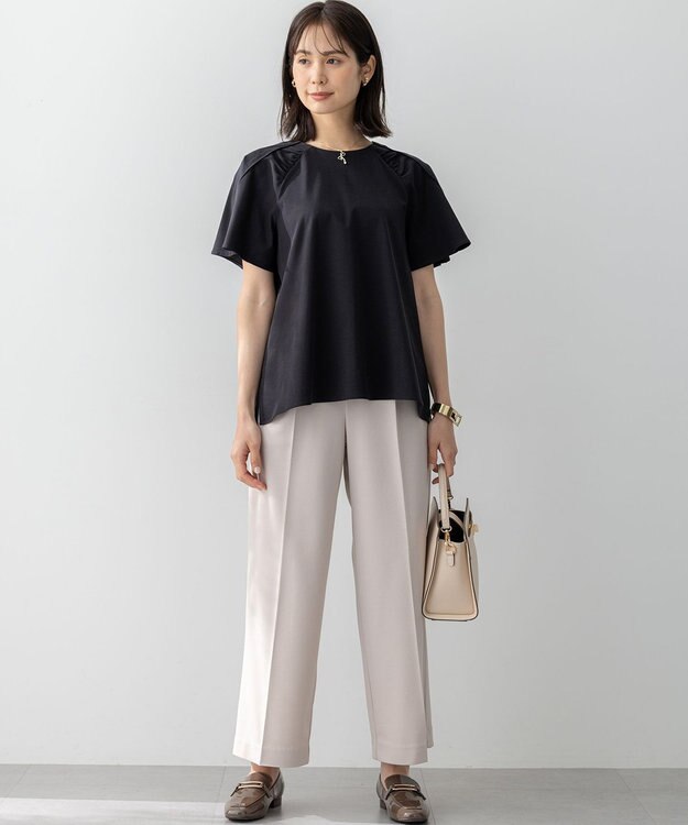 組曲 【WEB限定】スムースシルケット カットソー ブラック系