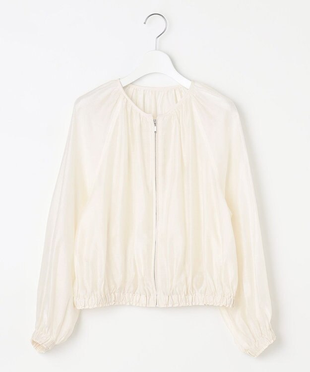 Feroux 【洗える】シアー ブルゾン アイボリー系