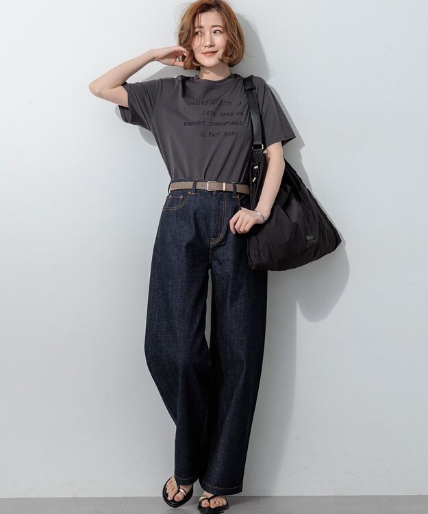 23区 S 【先行予約】リラクシーシルエット メッセージ ロゴTシャツ グレー系