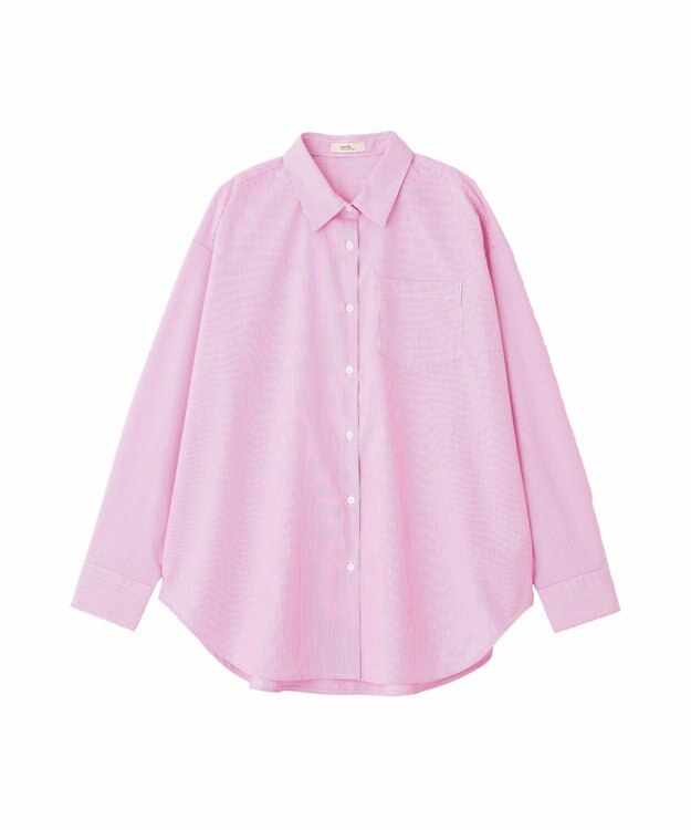 earth music&ecology スタンダードシャツ Stripe Pink