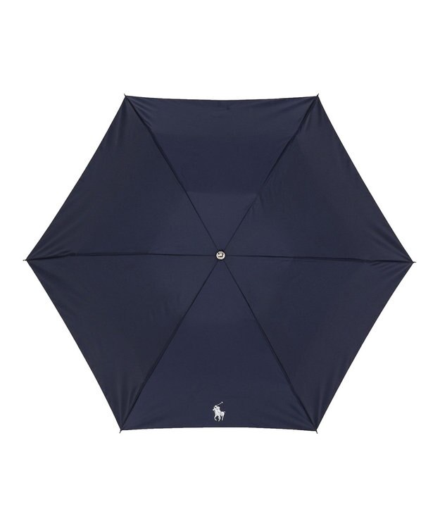 MOONBAT POLO RALPH LAUREN (ポロ ラルフローレン)折りたたみ傘 ワンポイントロゴ／日本製 ネイビーブルー