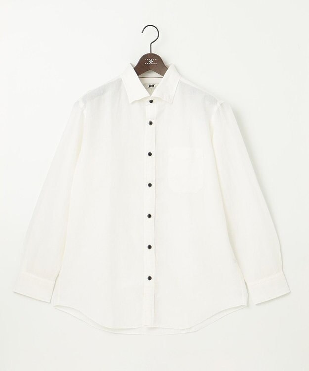 JOSEPH ABBOUD 【キングサイズ・カラー豊富/サステイナブル】リヨセルリネンサッカーシャツ ホワイト系