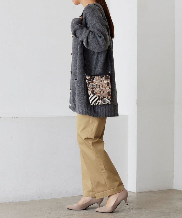 TOPKAPI 【TREASURE TOPKAPI】アニマルジャガード ミニポシェット ショルダーバッグ ベージュ