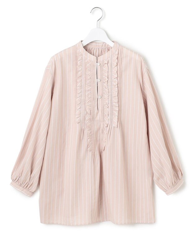 J.PRESS YORK STREET 【WOMEN】タイプライターフリンジ ブラウス ベージュ系1