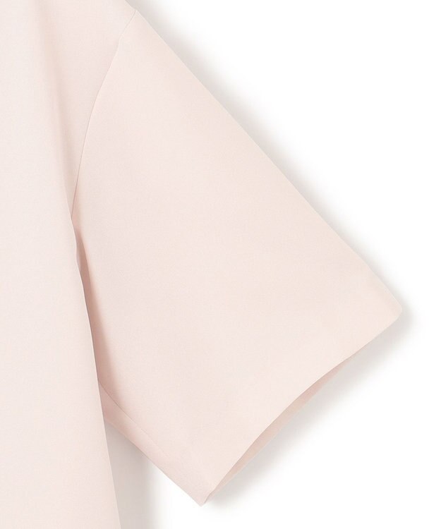 ICB 【新色追加・洗える】 FluidBackSatin Tブラウス ピンクベージュ系