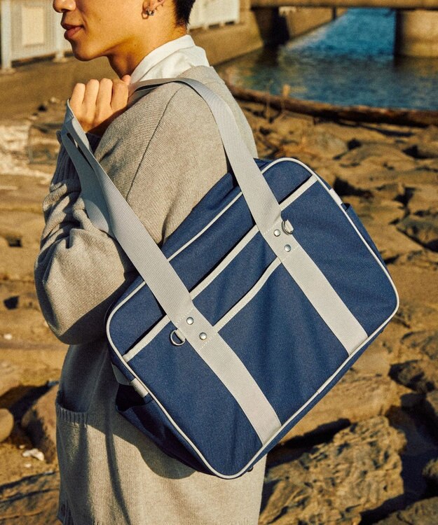 WEGO 【SCHOOLITEM】カラフルスクールバッグ ネイビー