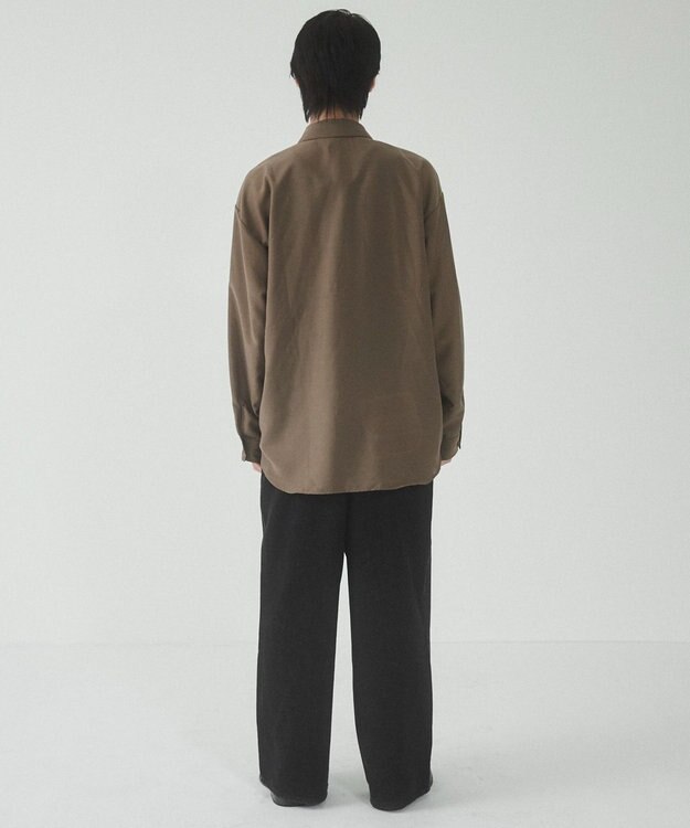 WEGO 【ユニセックス着用ITEM/SMLサイズ展開/冷房対策/紫外線対策】シアーBIGシャツ ブラウン