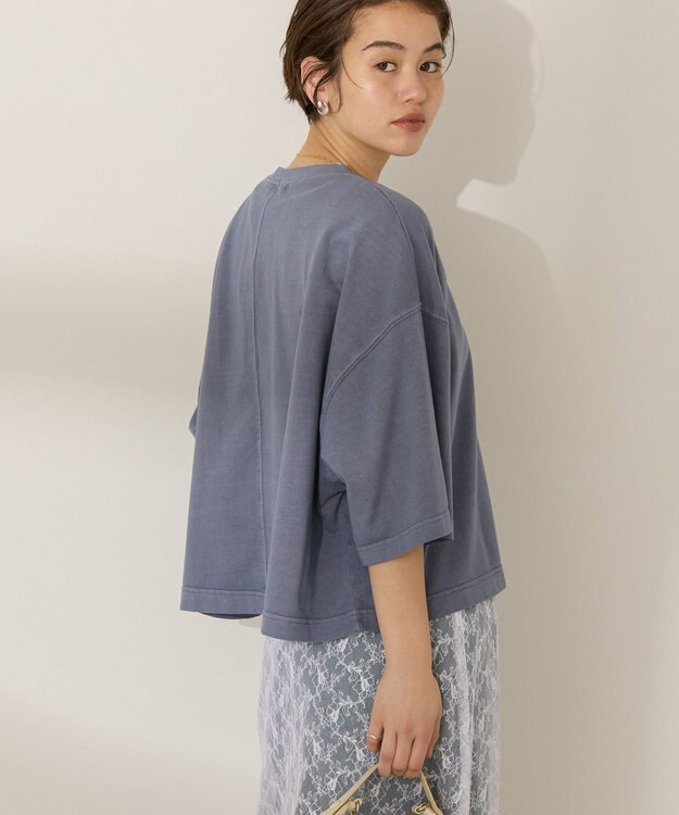 AMERICAN HOLIC ピグメント加工ミニ裏毛半袖プルオーバー Charcoal Gray