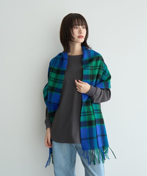 YECCA VECCA リブMIXジョーゼットブラウス Off White