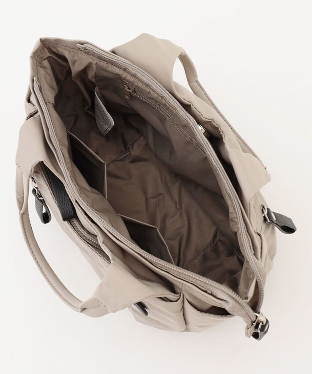 LA BAGAGERIE 【MONICA】ラウンド2WAYミニトートバッグ ライトグレー