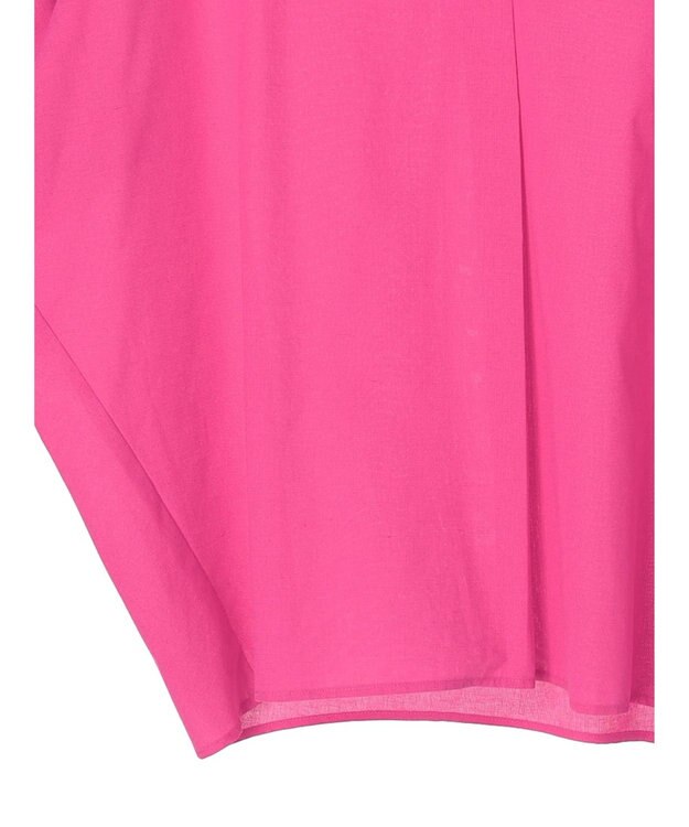 Green Parks 綿麻混スキッパーシャツ Shocking Pink