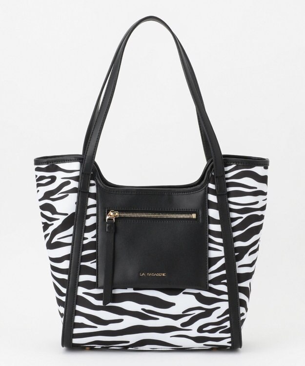 LA BAGAGERIE リサイクルレザー　フラップトート ブルーブラック