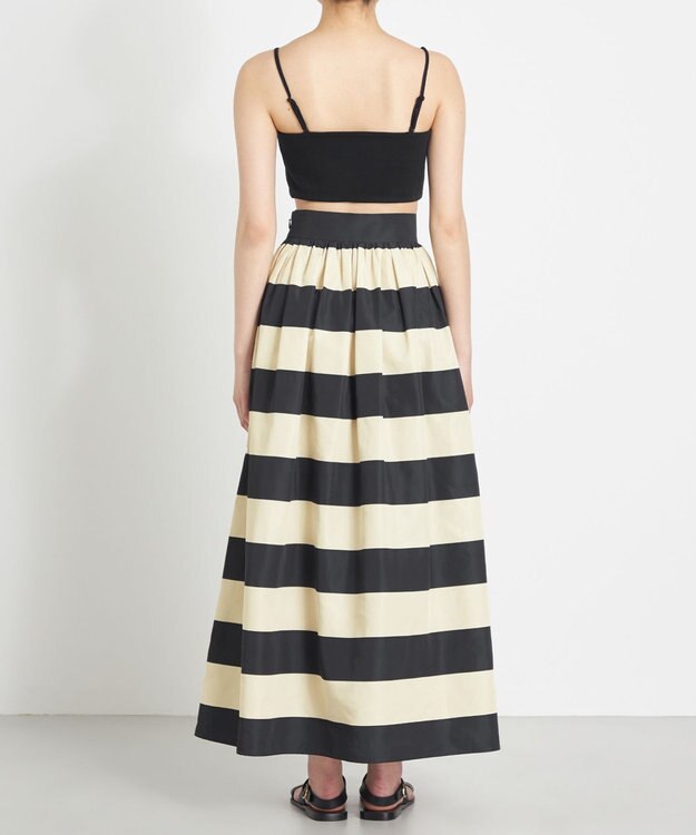 NAVE 【Nave　洗える】ボーダースカート ブラック系1