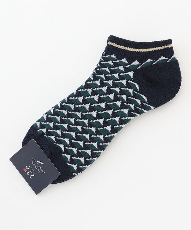 23区GOLF 【WOMEN】フラッグアンクルソックス ダークグリーン系5