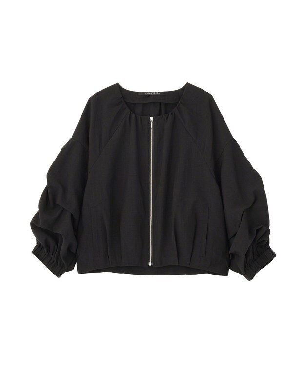 YECCA VECCA ホイップスリーブZIPジャケット Black