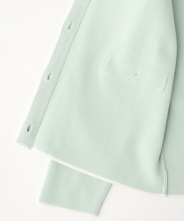 ANY SIS S 【花粉対策】ラインポイント カーディガン ミント