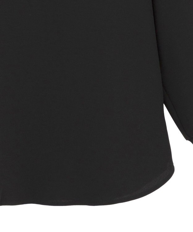 YECCA VECCA リブMIXジョーゼットブラウス Off White