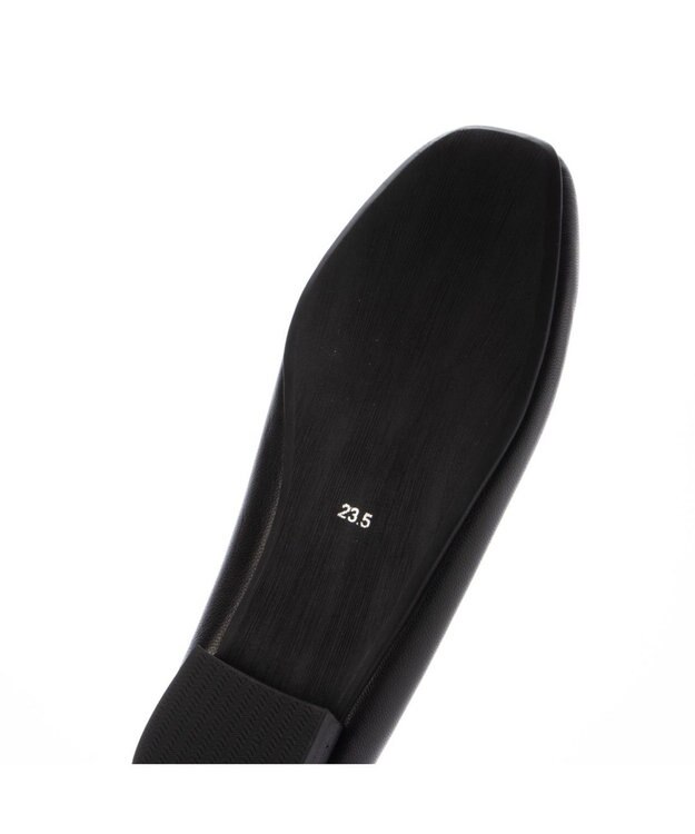 ing <ing>【WEB限定】スクエアトゥVカットフラットシューズ ブラック