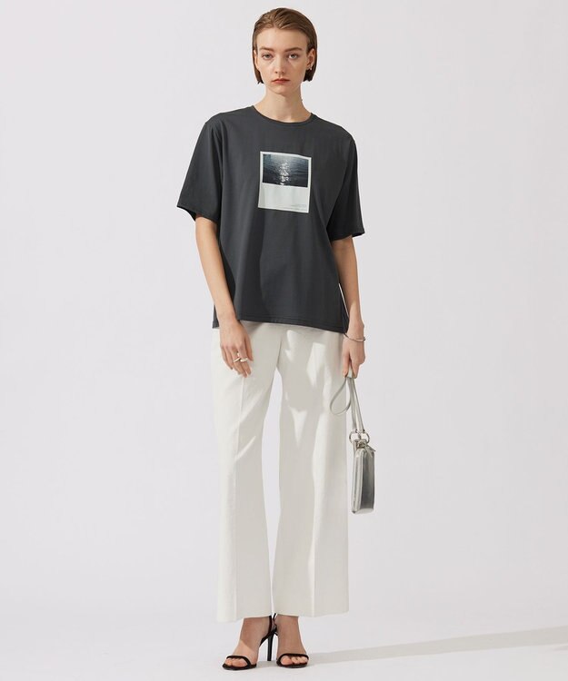 ICB L 【UVカット・吸水速乾・接触冷感・洗える】シェルタリングドライオックス ワイドパンツ オフホワイト系