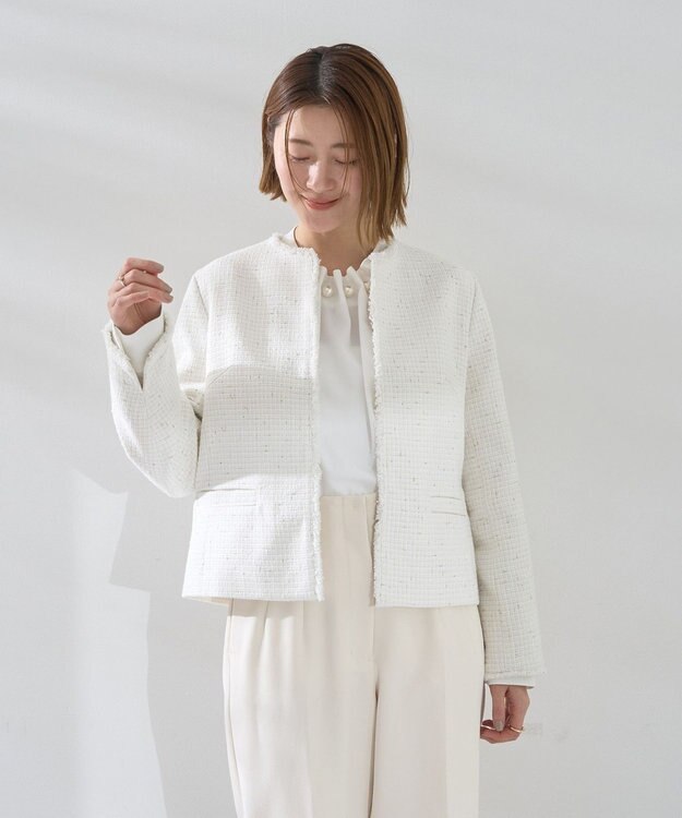 YECCA VECCA ツイードジャケット(2) Off White