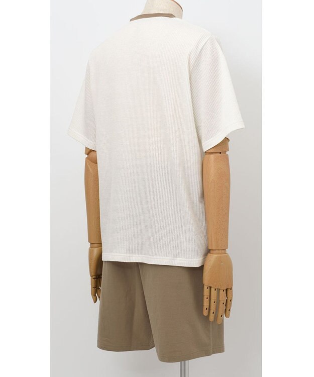 WACOAL MEN WEB限定　ルームウェア　半袖　ひざ上丈　綿混（本体）　前閉じ　/ブロス　GH3300 ブラック